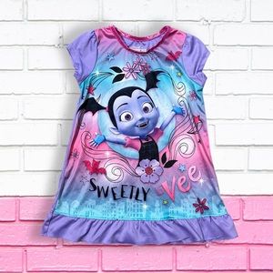 Vampirina Sweetly Vee Disney Ruffle Girls Nightgown Pajama 3T